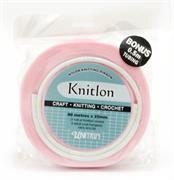 Knitlon Nylon Knitting Ribbon, Baby Pink, 90m x 25mm